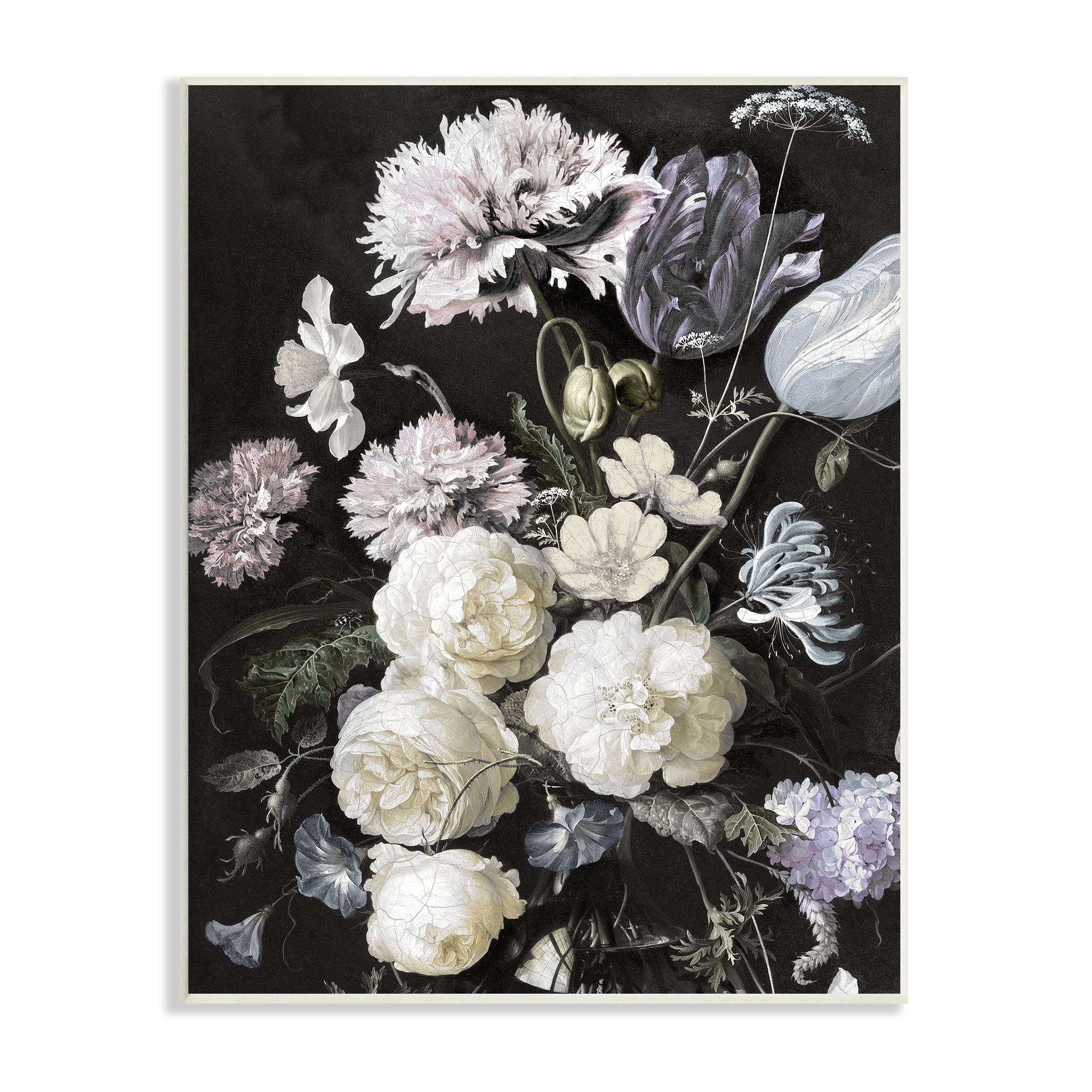 Stupell Industries Classical Flower Arrangement Vintage Faded Tones Busy Florals, 10 x 15, Design by Angela McQueen