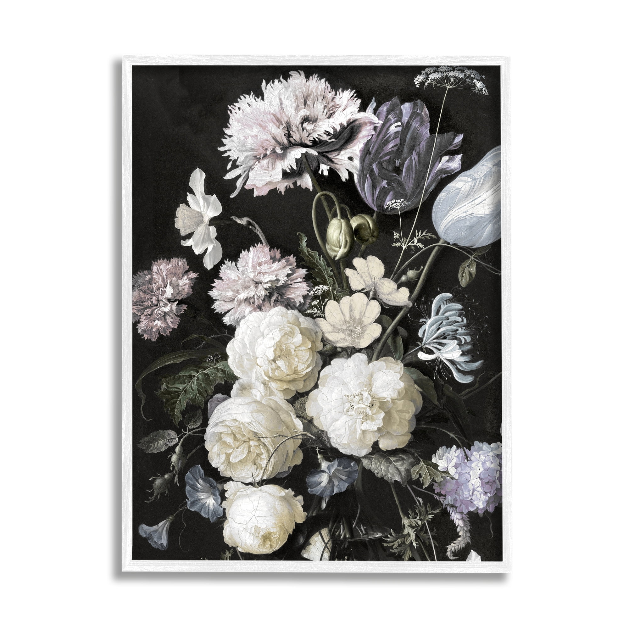 Stupell Industries Classical Flower Arrangement Vintage Faded Tones Busy Florals, 11 x 14, Design by Angela McQueen