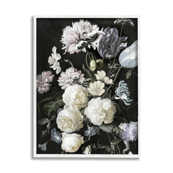 Stupell Industries Classical Flower Arrangement Vintage Faded Tones Busy Florals, 16 x 20, Design by Angela McQueen