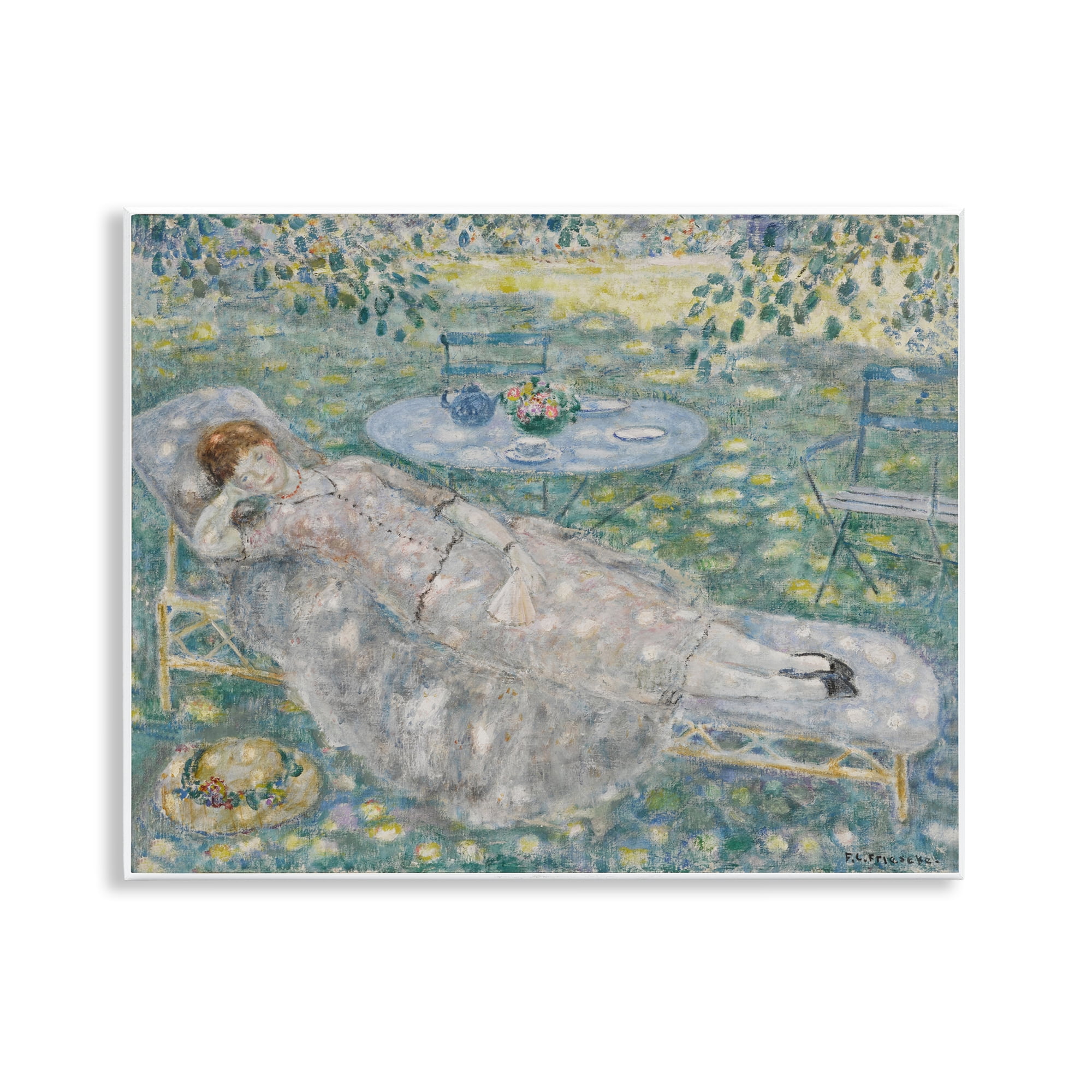 Stupell Industries Classical Frieseke Portrait Landscape & Nature Painting Unframed Art Print Wall Art, 14 x 11