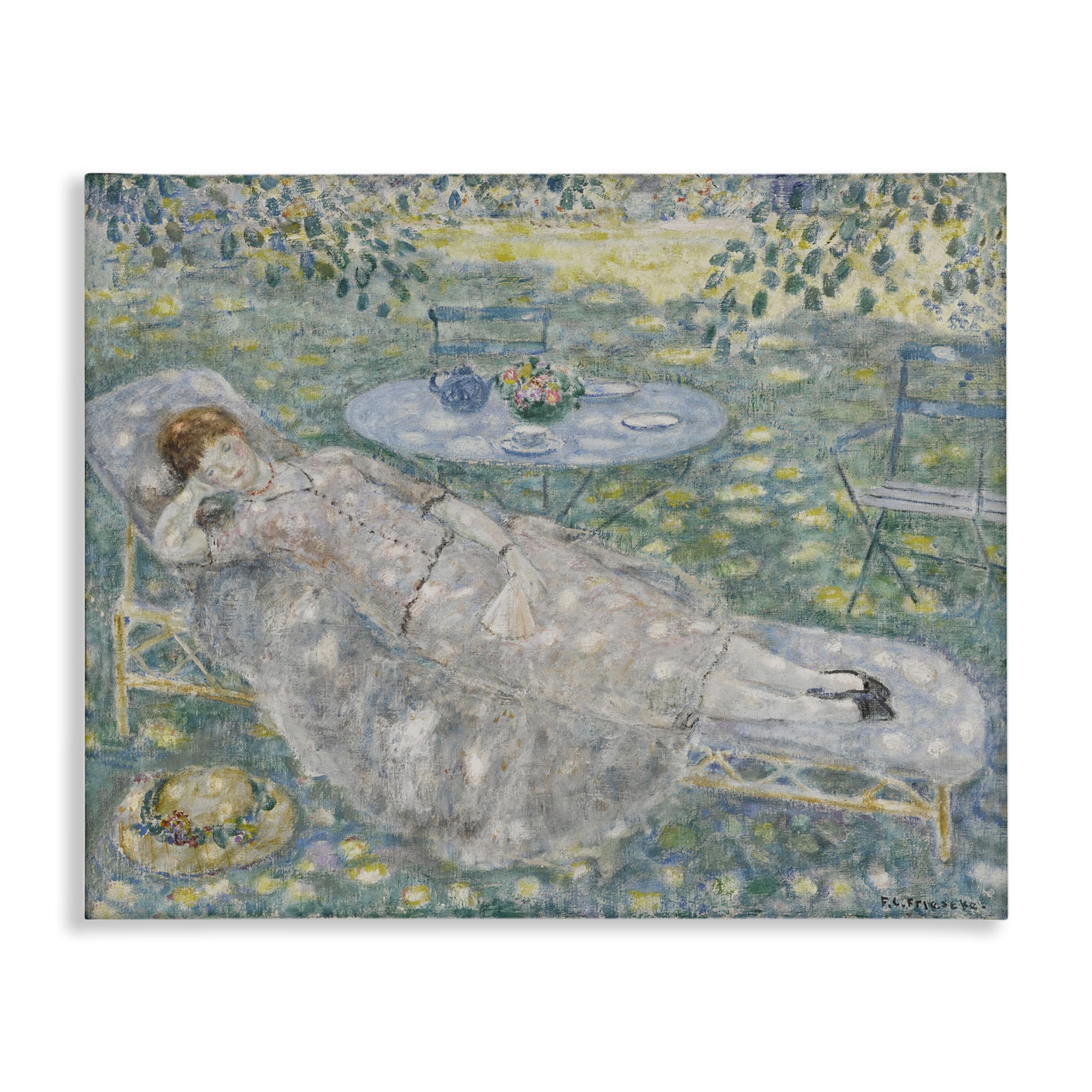 Stupell Industries Classical Frieseke Portrait Landscape & Nature Painting Wrapped Canvas Art Print Wall Art, 20 x 16
