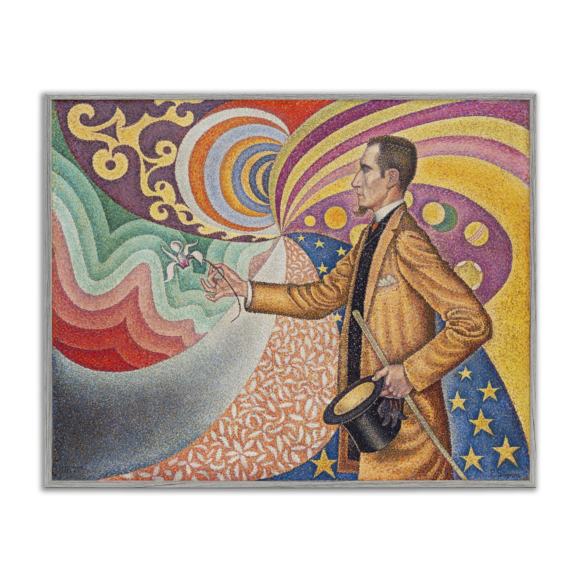 Stupell Industries Classical Georges Signac Painting People Painting Gray Framed Art Print Wall Art, 14 x 11