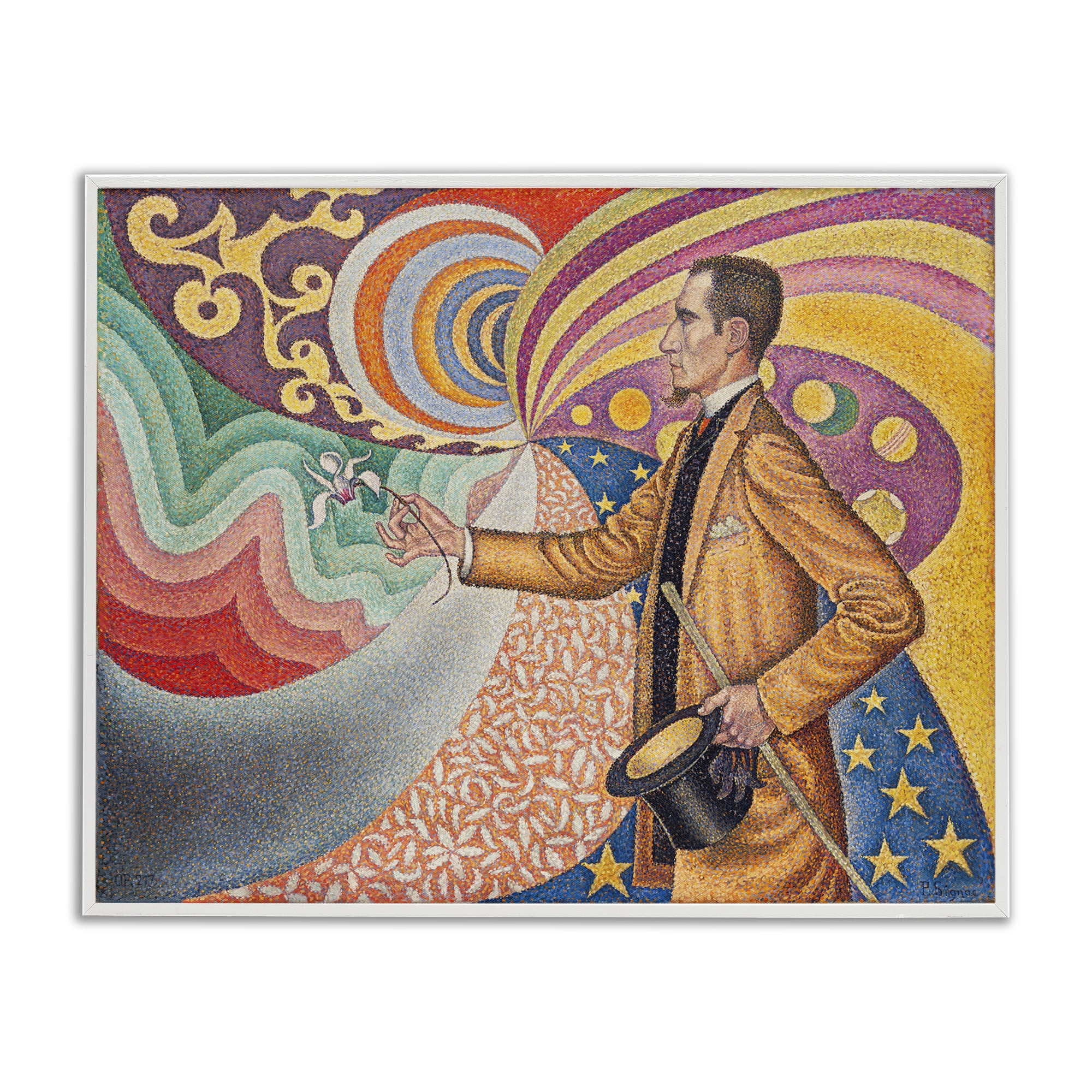 Stupell Industries Classical Georges Signac Painting People Painting White Framed Art Print Wall Art, 14 x 11