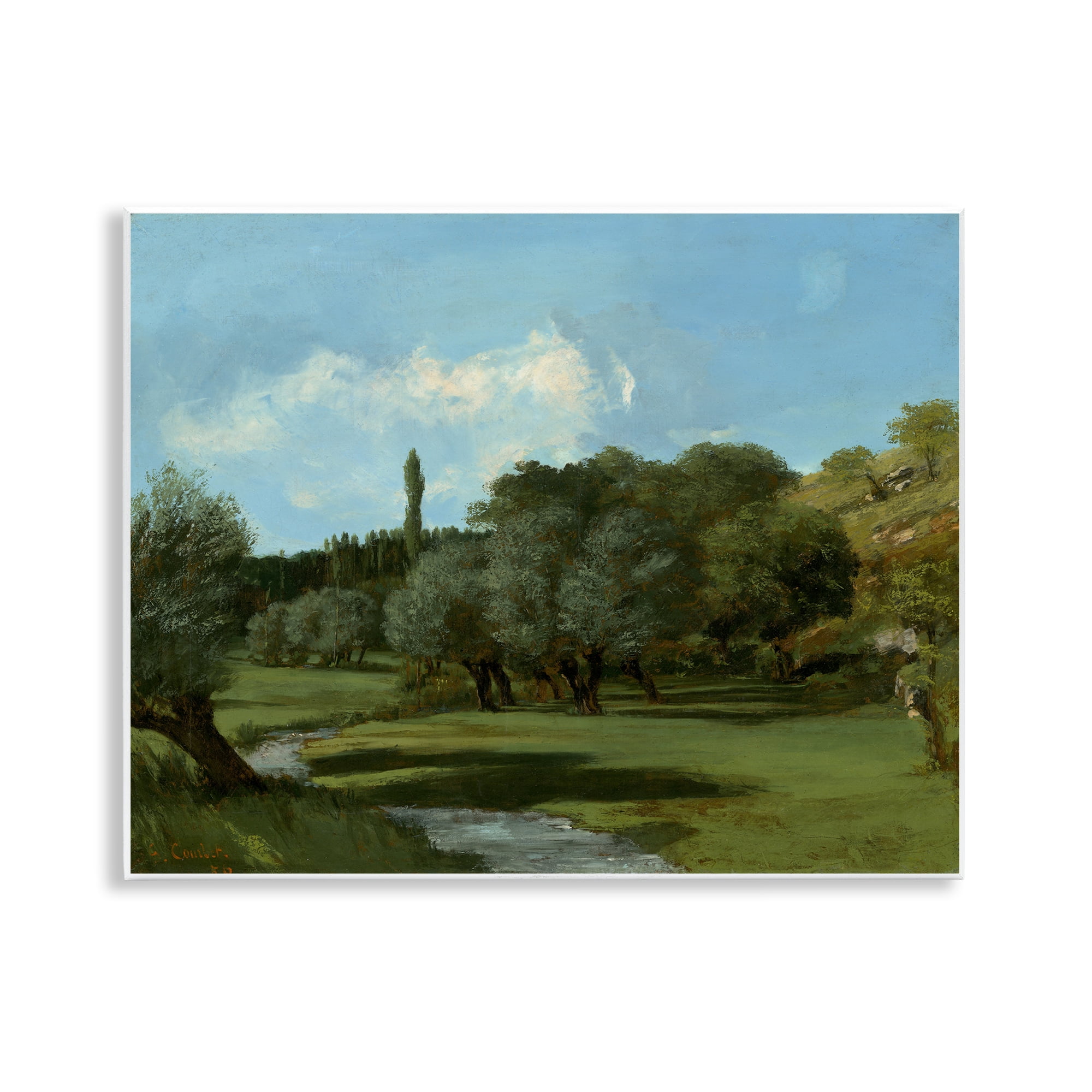 Stupell Industries Classical Green Field Landscape Landscape & Nature Painting Unframed Art Print Wall Art, 14 x 11