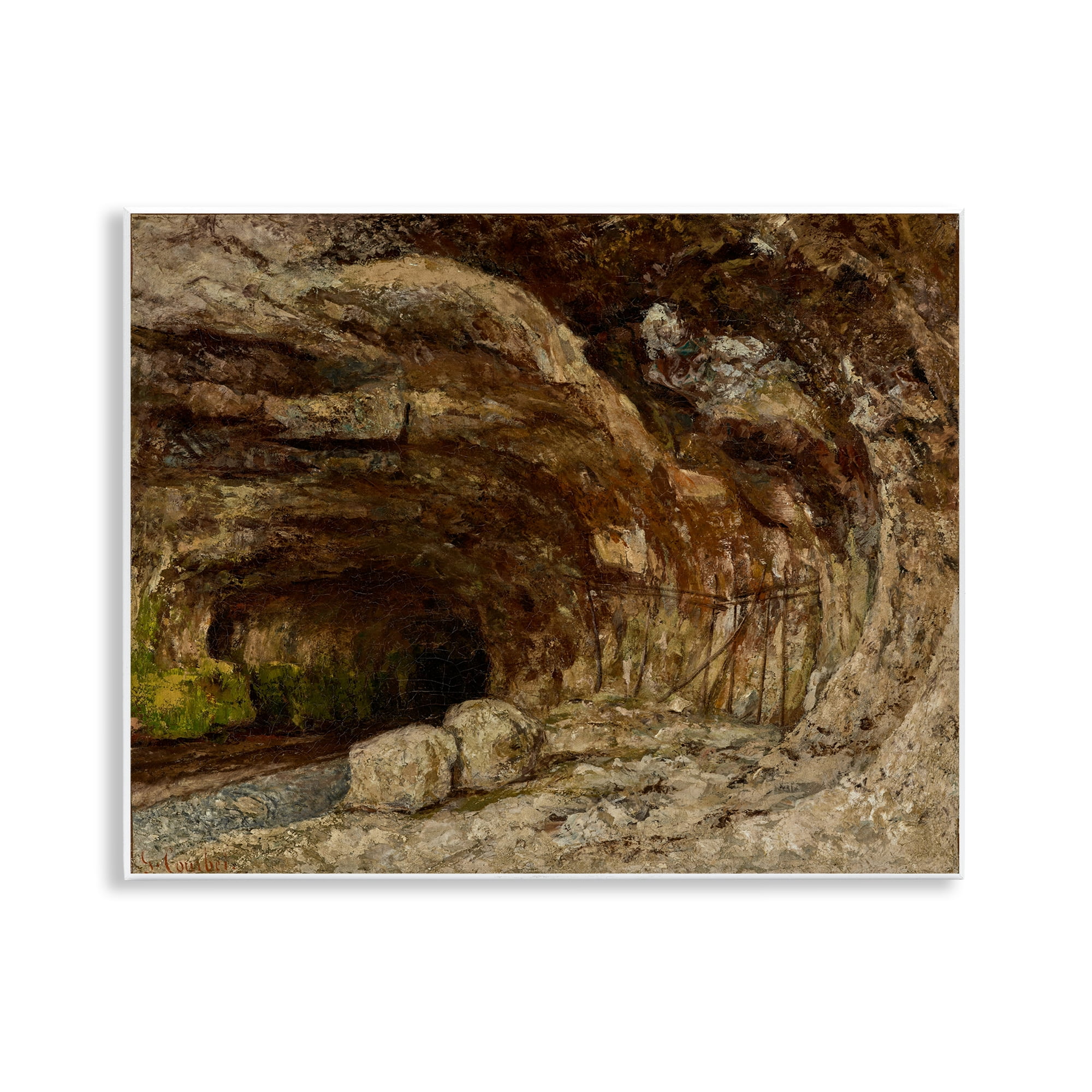 Stupell Industries Classical Grotto of Sarrazine Landscape & Nature Painting Unframed Art Print Wall Art, 14 x 11