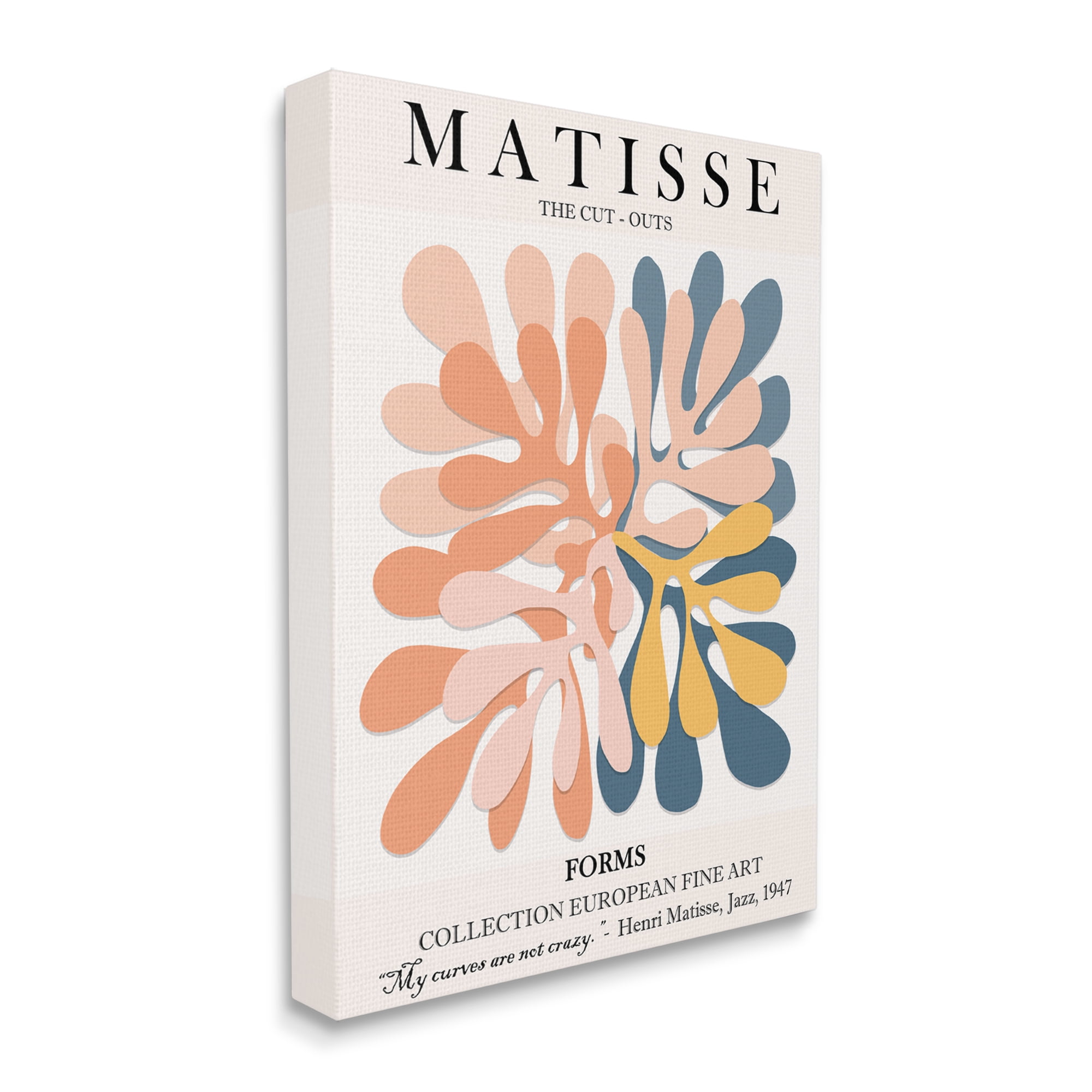 Stupell Industries Classical Matisse Painting Cut Out Forms Traditional Abstract, 16 x 20, Designed by Ros Ruseva
