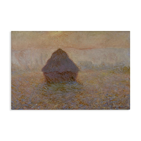 Stupell Industries Classical Monet Grainstack Landscape & Nature Painting Wrapped Canvas Art Print Wall Art, 45 x 30