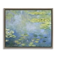 thumbnail image 1 of Stupell Industries Classical Monet Green Water Lilies Landscape & Nature Painting Brown Floater Framed Canvas Art Print Wall Art, 21 x 17, 1 of 9