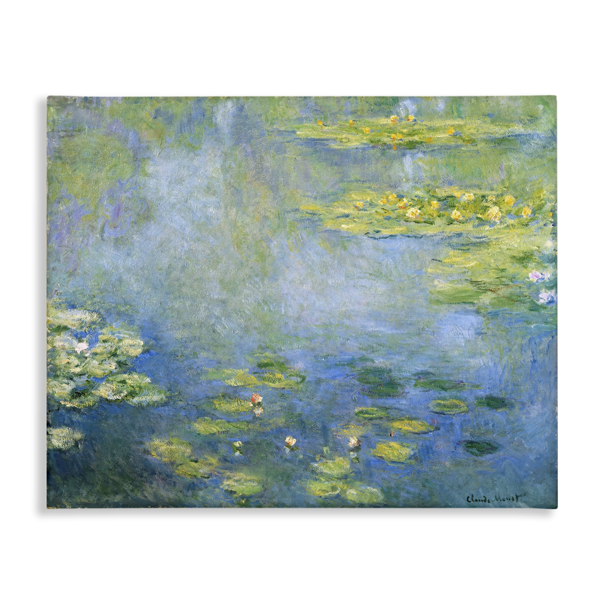 Stupell Industries Classical Monet Green Water Lilies Landscape & Nature Painting Wrapped Canvas Art Print Wall Art, 30 x 24