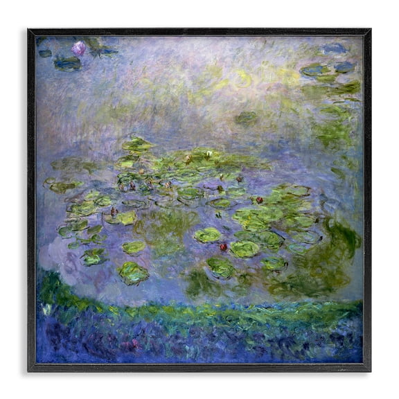 Stupell Industries Classical Monet Nympheas Landscape & Nature Painting Black Framed Art Print Wall Art, 17 x 17