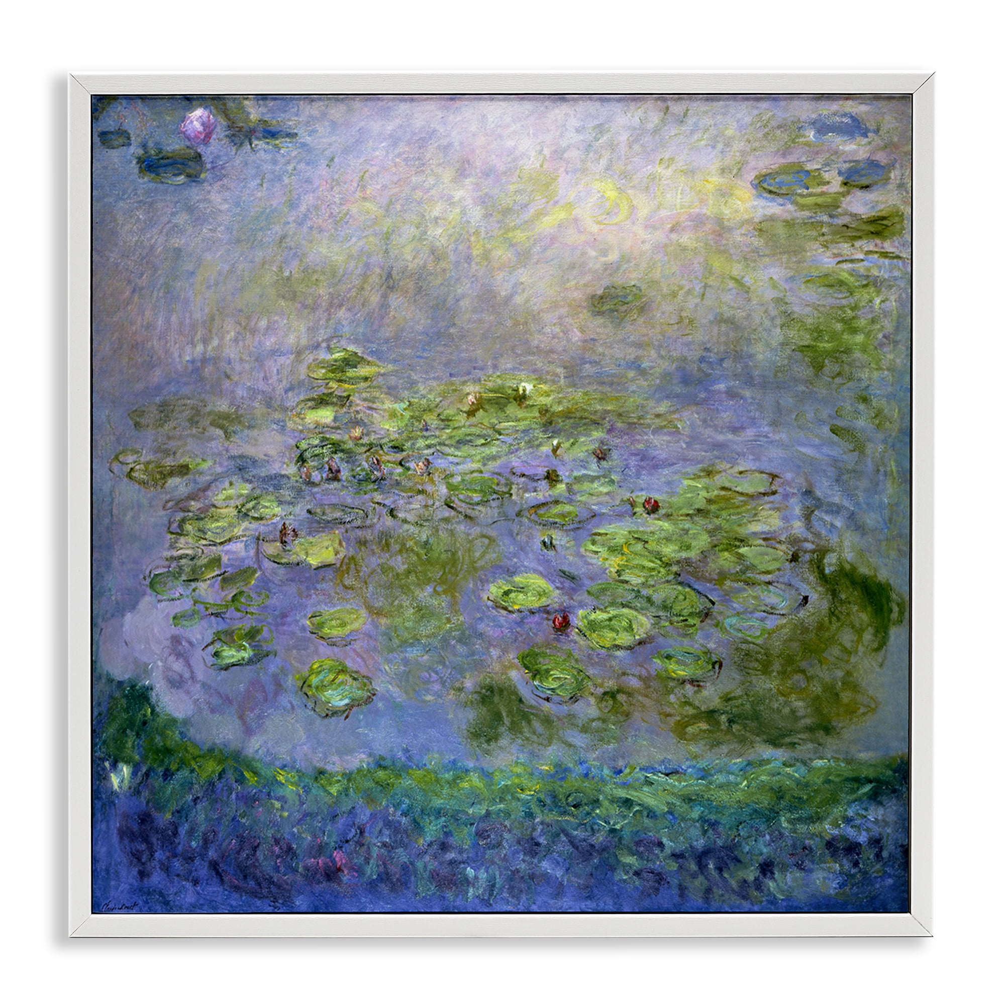 Stupell Industries Classical Monet Nympheas Landscape & Nature Painting White Framed Art Print Wall Art, 24 x 24