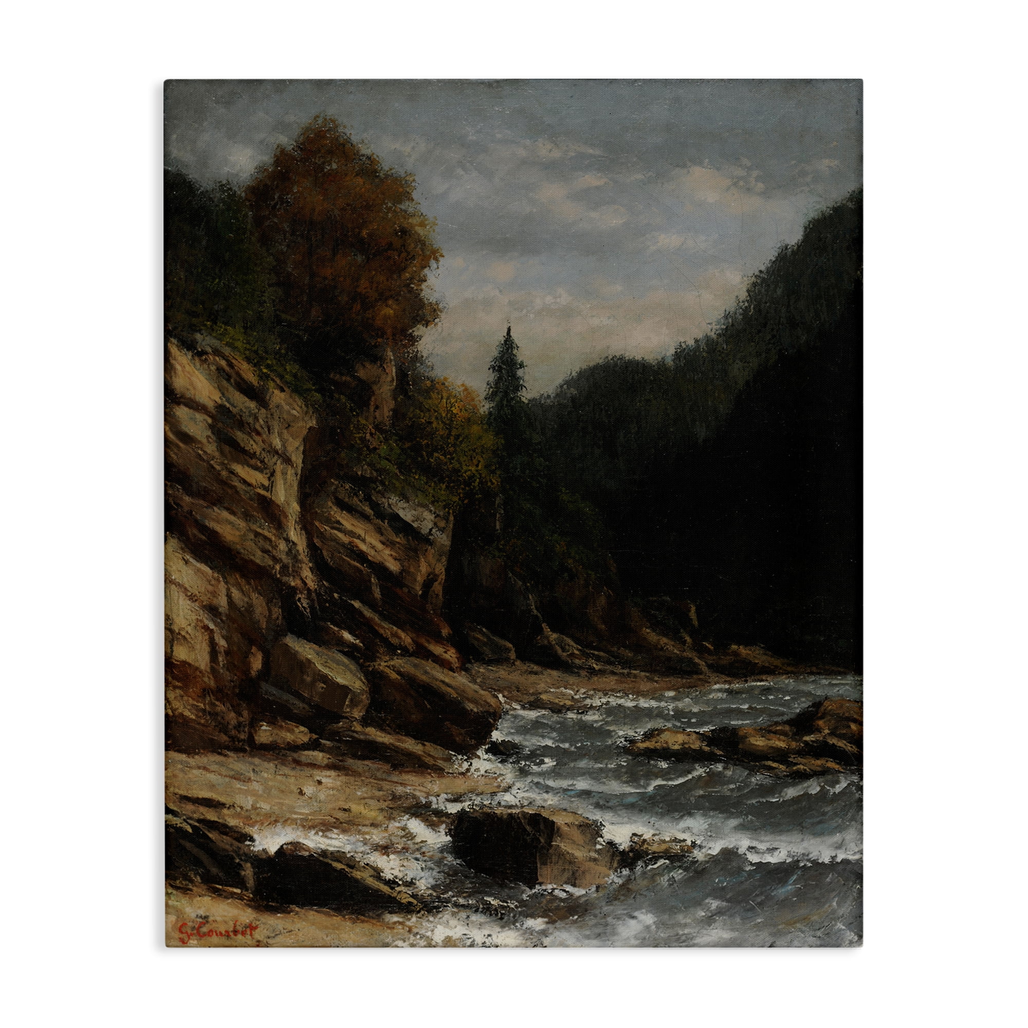 Stupell Industries Classical Ocean Tide Landscape & Nature Painting Wrapped Canvas Art Print Wall Art, 30 x 40