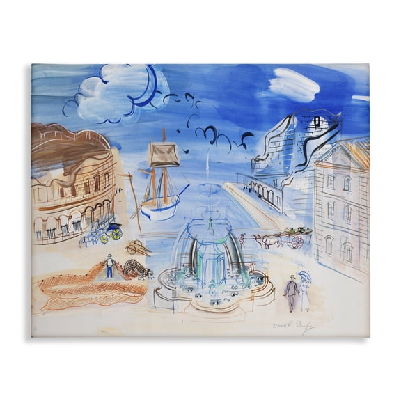 Stupell Industries Classical Raoul Dufy Composition Landscape & Nature Painting Wrapped Canvas Art Print Wall Art, 40 x 30