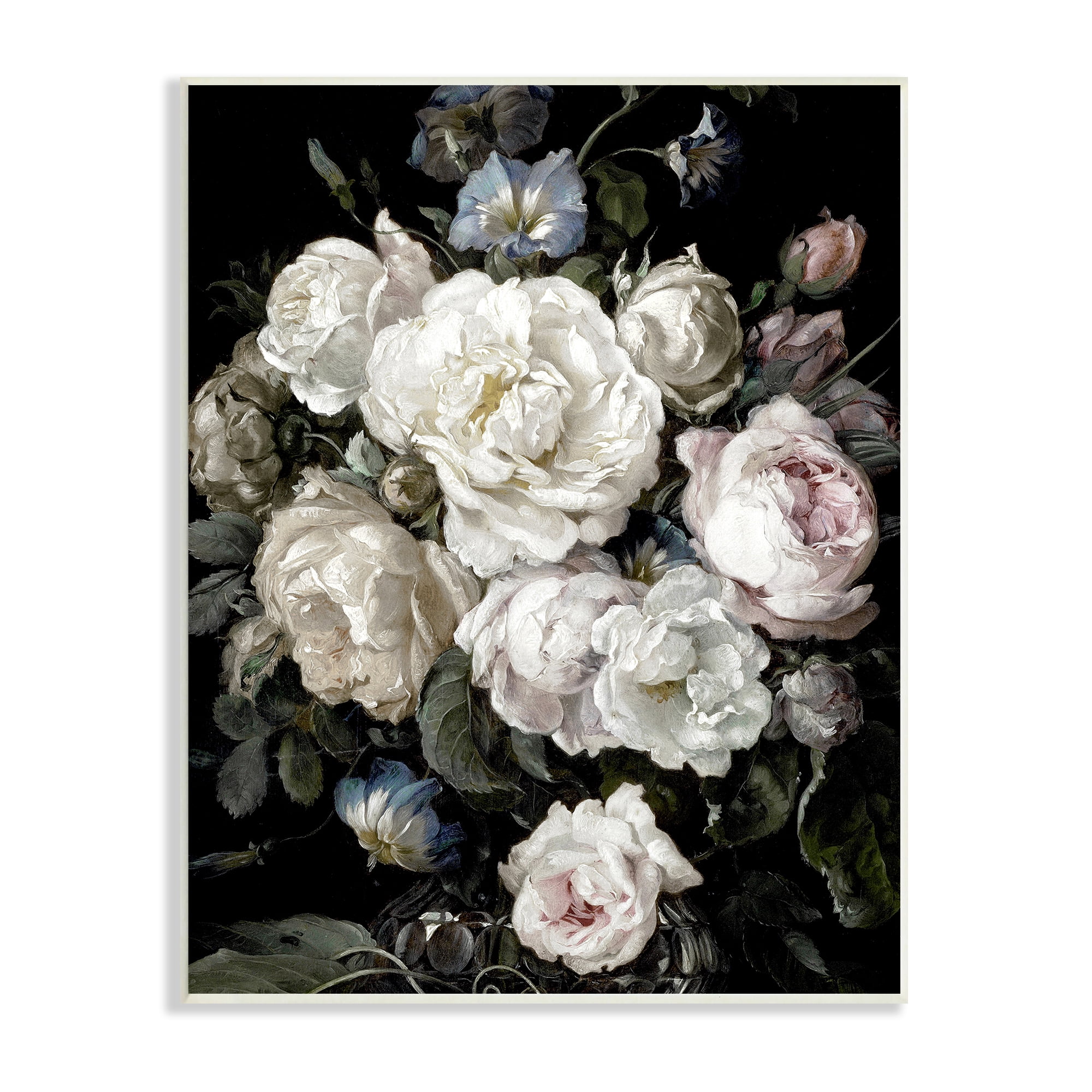 Stupell Industries Classical Roses and Globeflower Arrangement Vintage Faded Tones, 10 x 15, Design by Angela McQueen