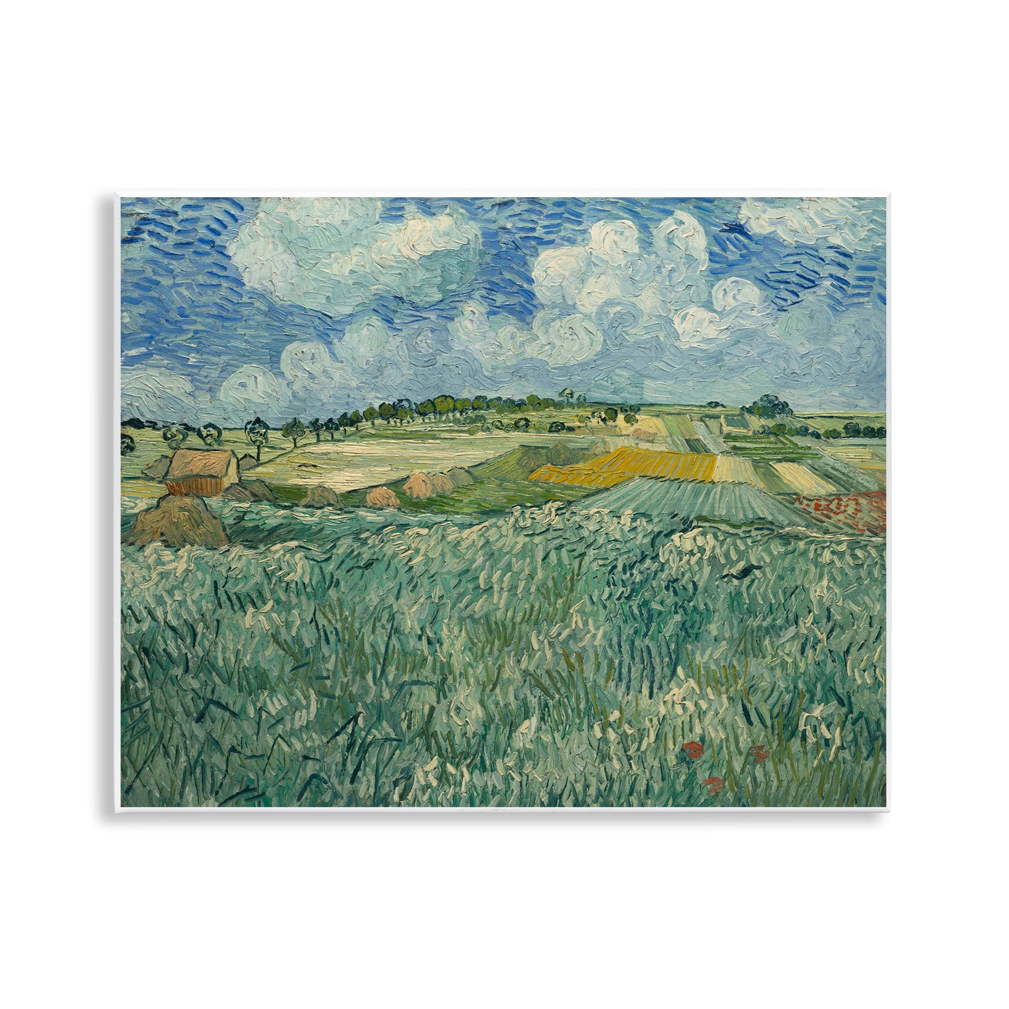 Stupell Industries Classical Van Gogh Farmland Landscape & Nature Painting Unframed Art Print Wall Art, 14 x 11