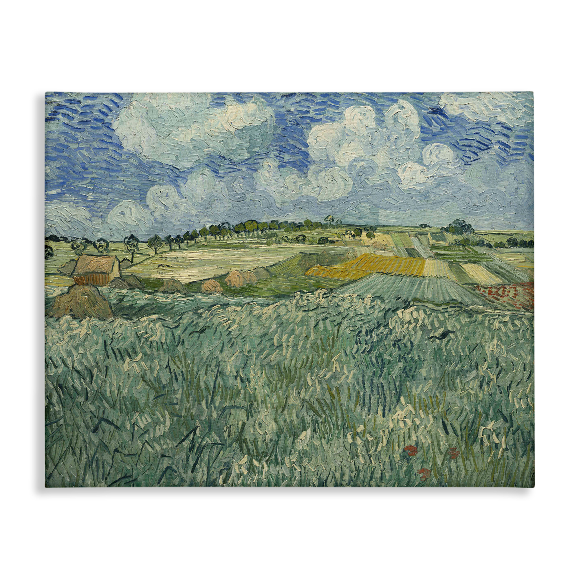 Stupell Industries Classical Van Gogh Farmland Landscape & Nature Painting Wrapped Canvas Art Print Wall Art, 48 x 36