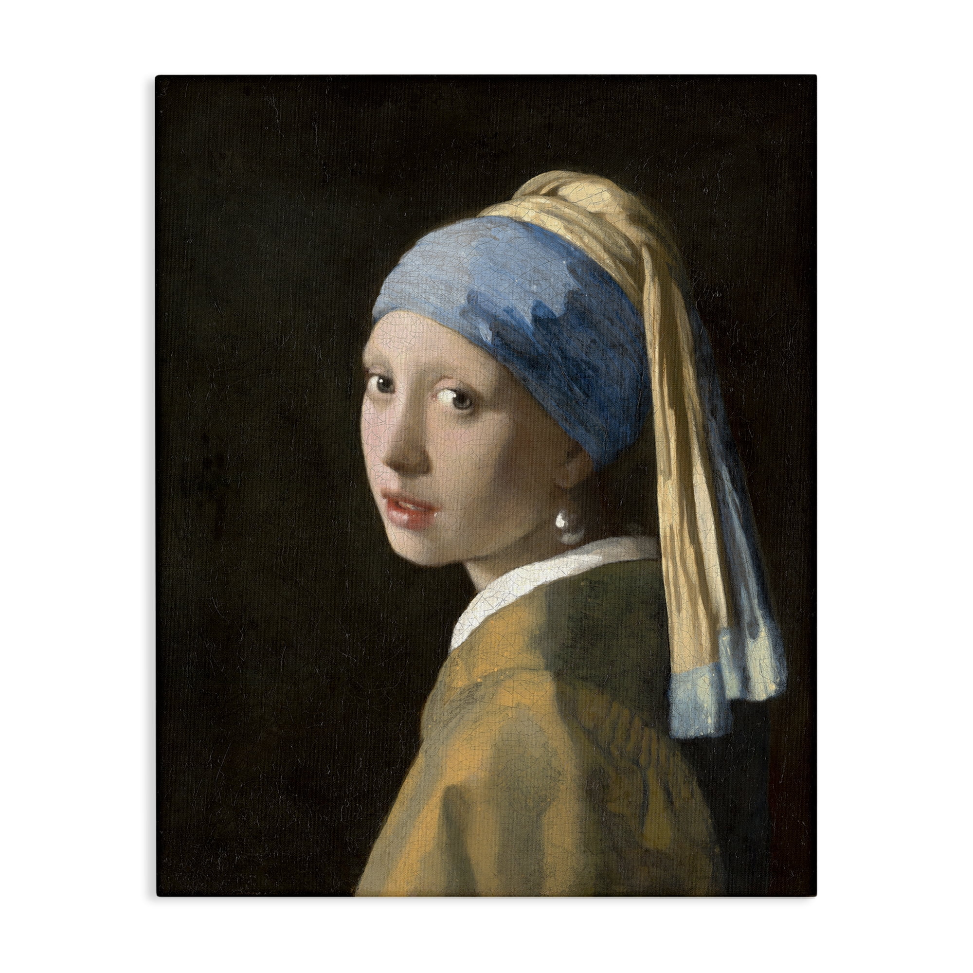 Stupell Industries Classical Vermeer Pearl Earring People Painting Wrapped Canvas Art Print Wall Art, 24 x 30