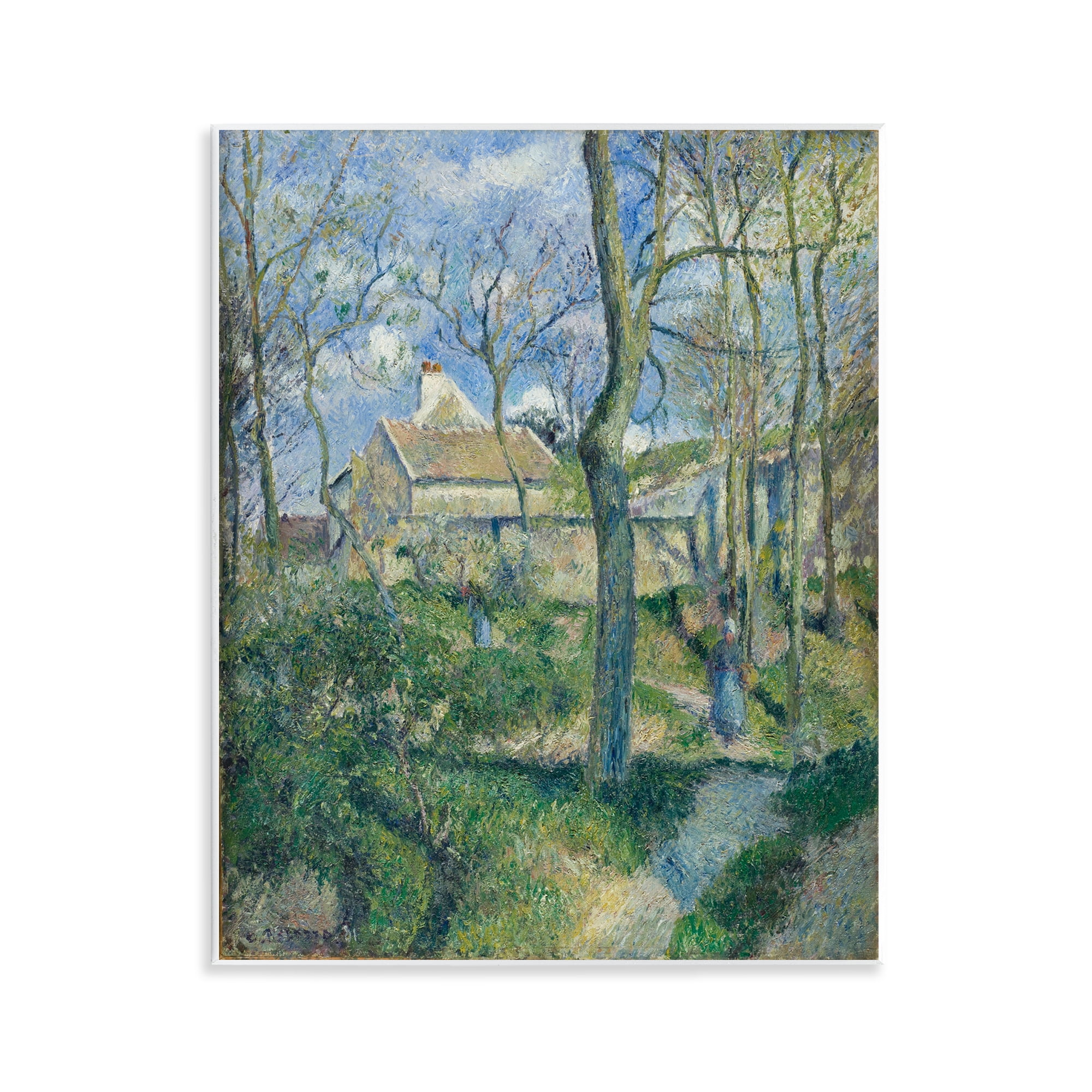 Stupell Industries Classical Village Cezanne Painting Landscape & Nature Painting Unframed Art Print Wall Art, 11 x 14