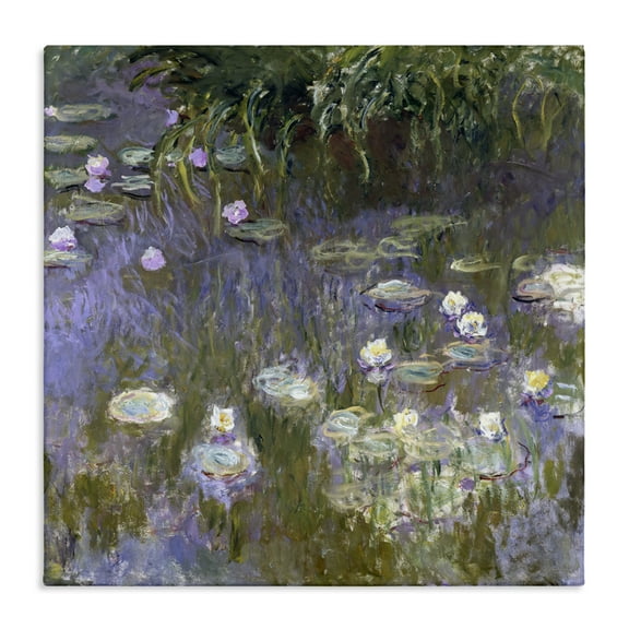 Stupell Industries Classical Water Lilies Monet Landscape & Nature Painting Wrapped Canvas Art Print Wall Art, 17 x 17