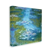 Stupell Industries Classical Water Lilies Painting Detail Traditional Monet Canvas Wall Art by Claude Monet