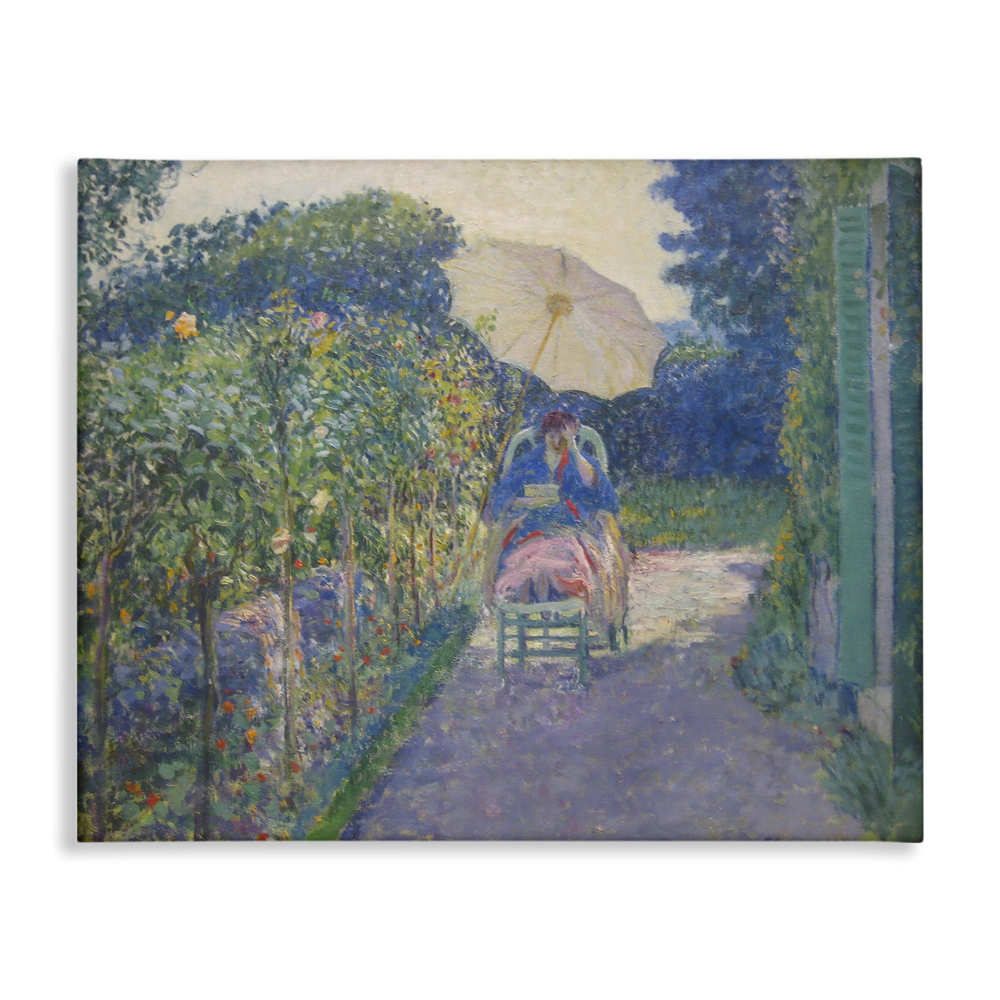 Stupell Industries Classical Woman in Garden Landscape & Nature Painting Wrapped Canvas Art Print Wall Art, 40 x 30