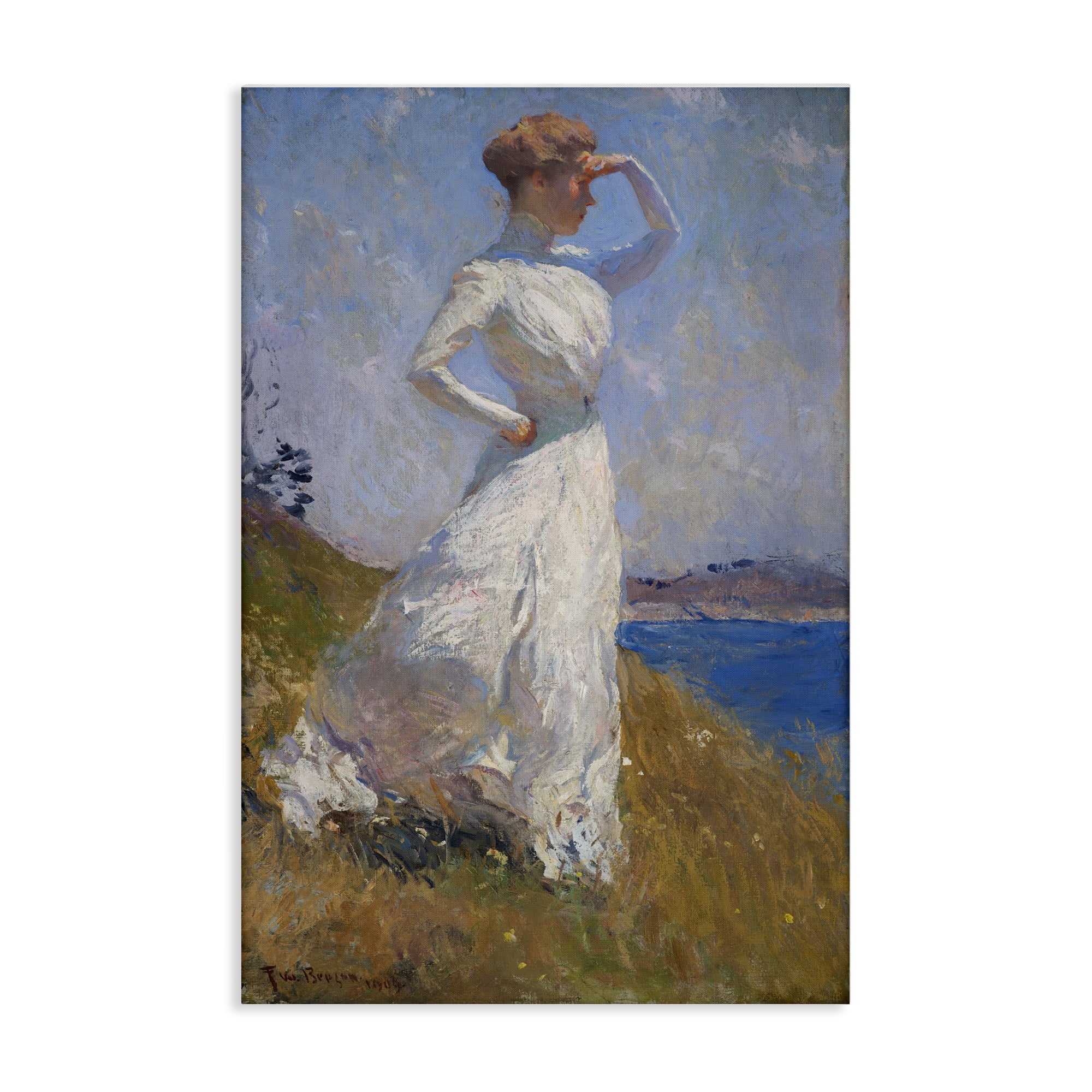 Stupell Industries Classical Woman in Sunlight People Painting Wrapped Canvas Art Print Wall Art, 20 x 30