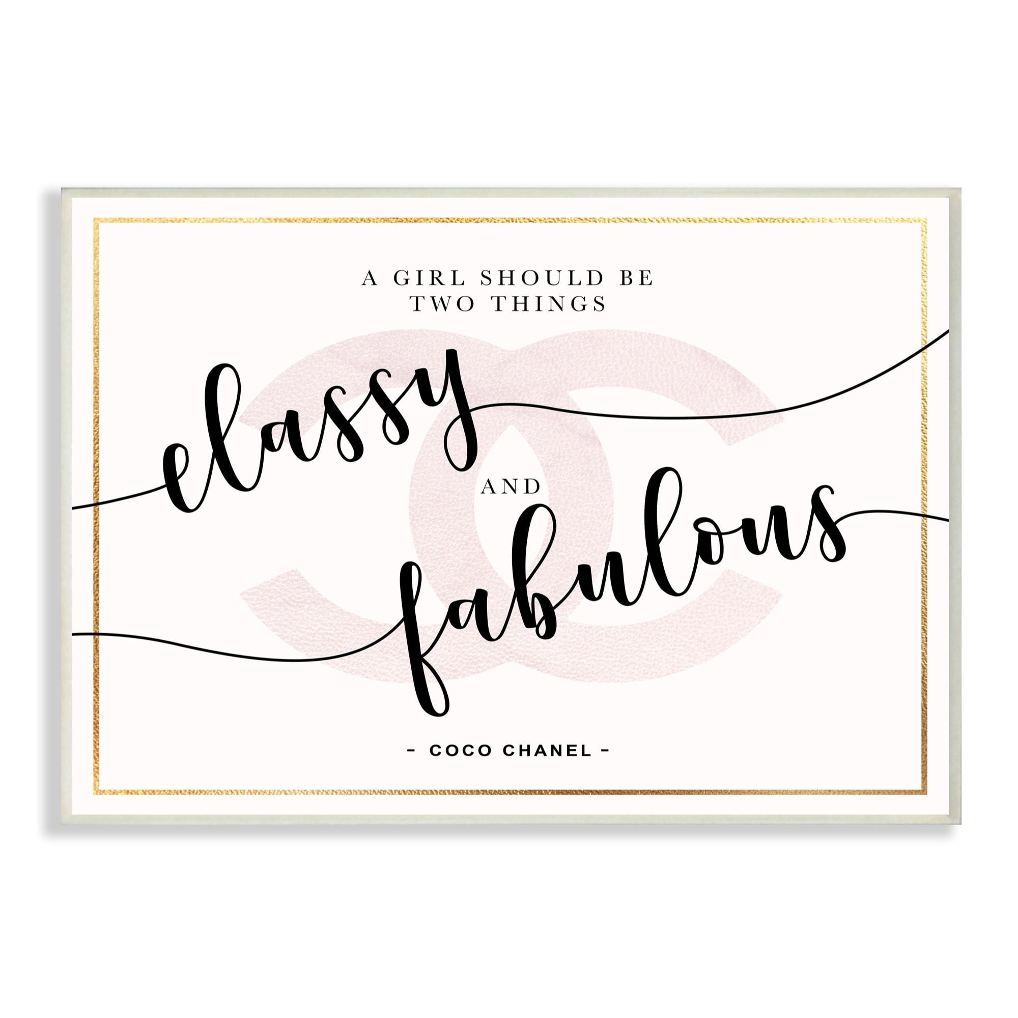 Stupell Industries Classy And Fabulous Fashion Designer Pink Inspirational Word Design Wall Plaque by Ziwei Li