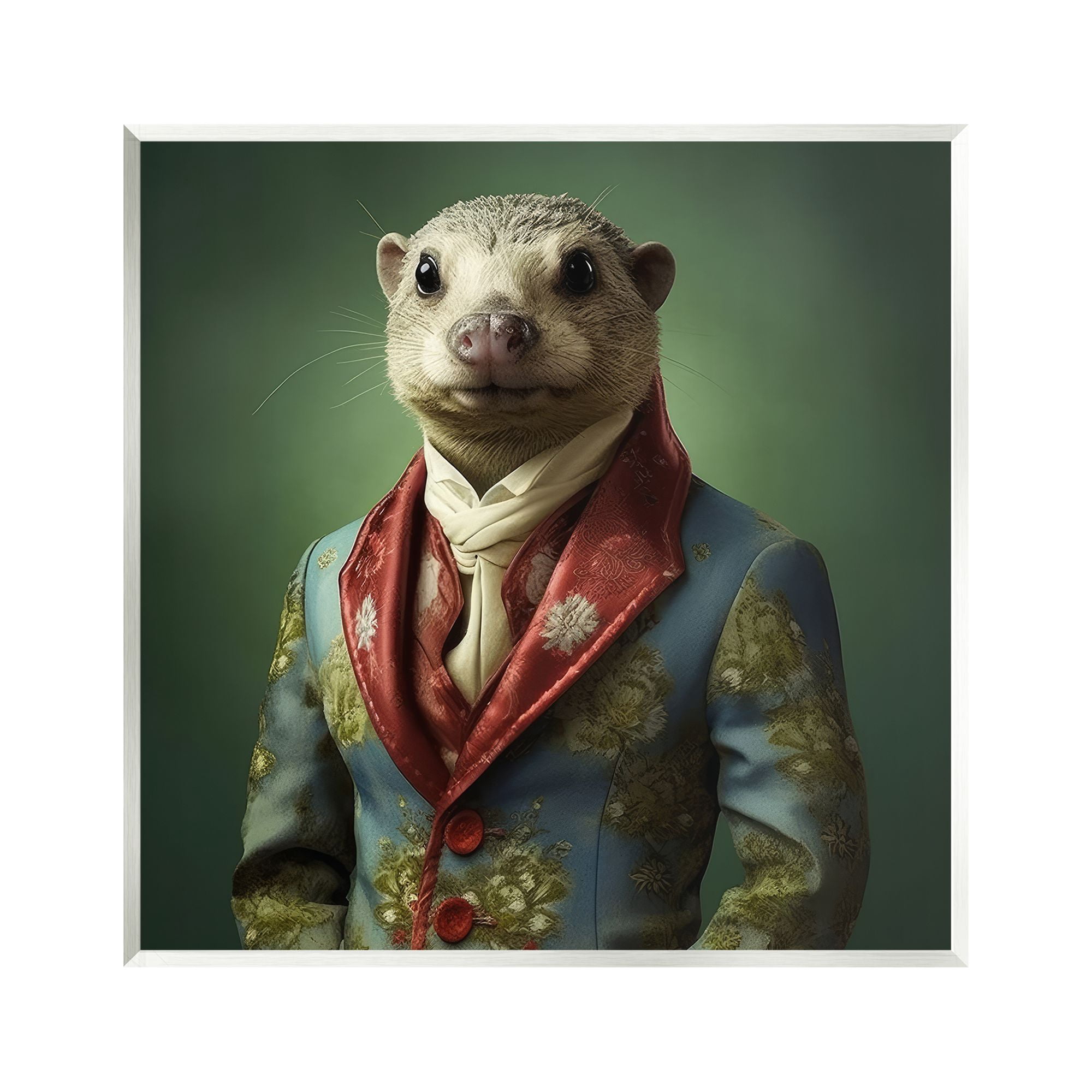 Stupell Industries Classy Animal Fashion Portrait Animals & Insects Painting Unframed Art Print Wall Art, 12 x 12