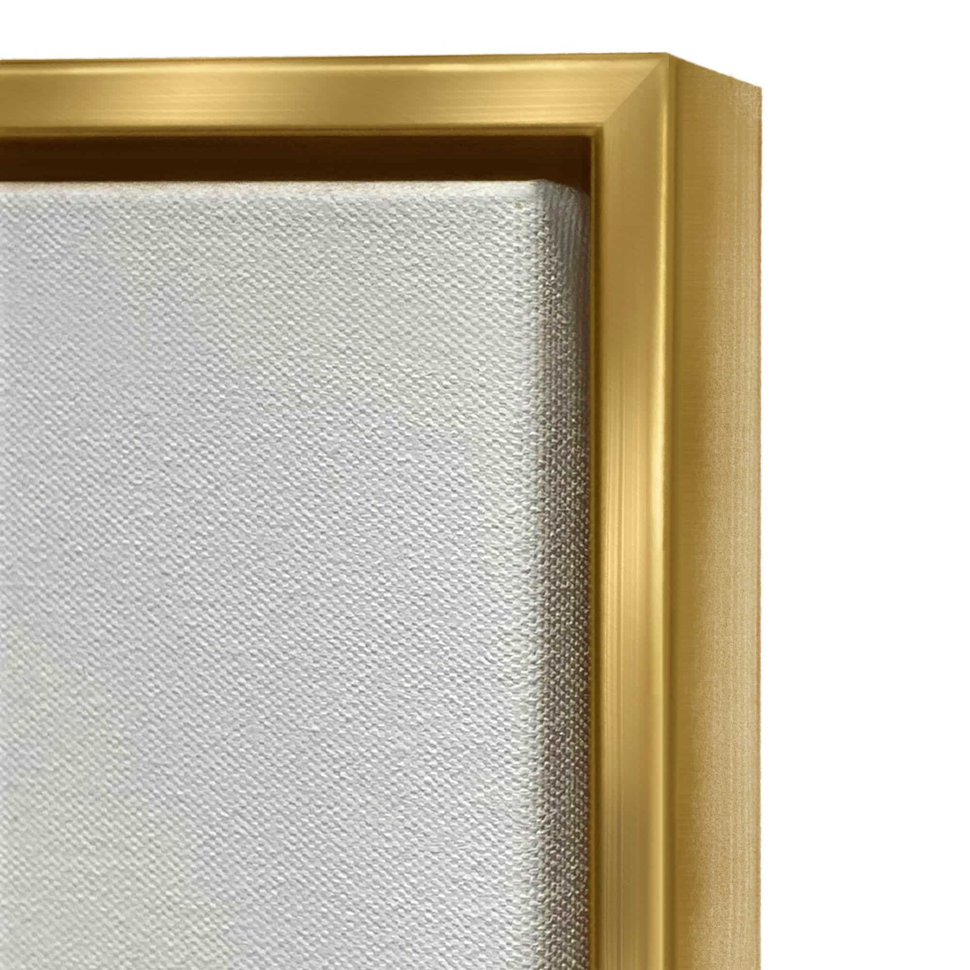 Metallic Gold Framed Classy Champagne Wine Bottle Canvas Print
