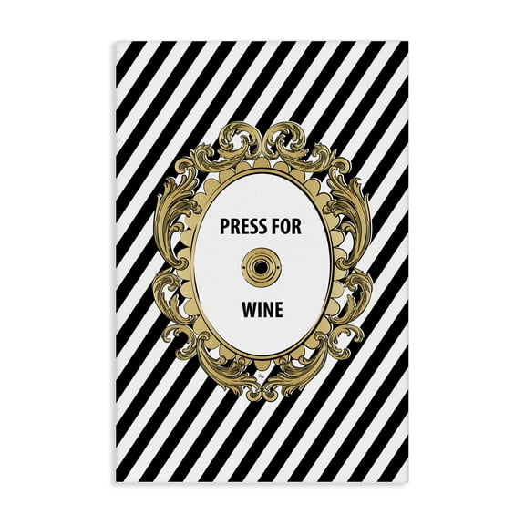 Stupell Industries Classy & Chic Press for Wine Quotes and Sayings Painting Wrapped Canvas Canvas Art Print Wall Art, 16 x 24