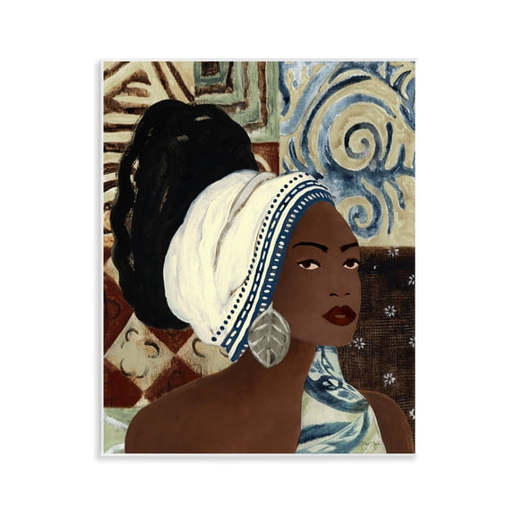 Stupell Industries Classy Earth Tones Portrait Portrait Painting Unframed Art Print Wall Art, 11 x 14