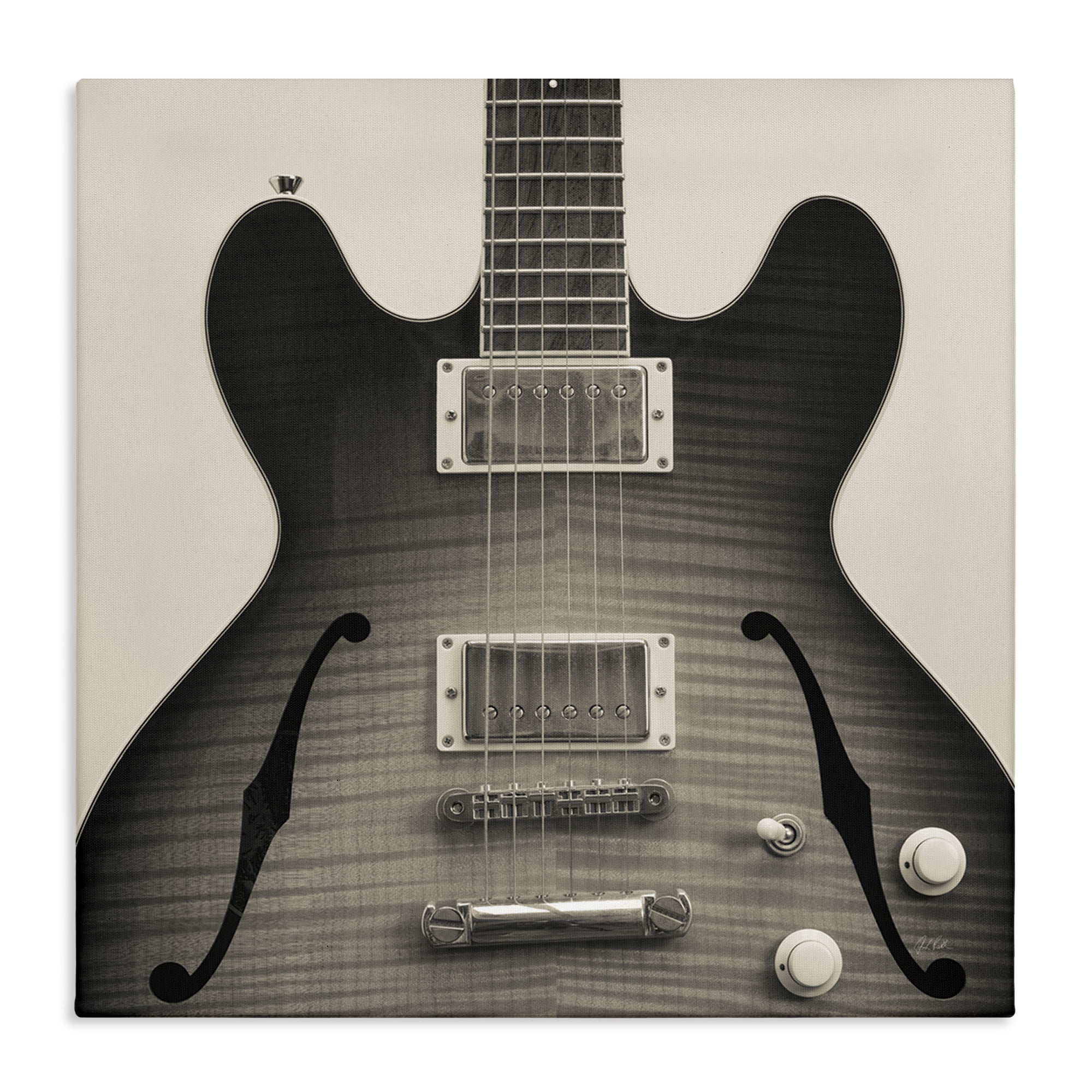 Stupell Industries Classy Electric Guitar Entertainment Photography Wrapped Canvas Art Print Wall Art, 24 x 24