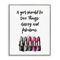thumbnail image 1 of Stupell Industries Classy Fabulous Lipsticks Fashion Painting Gray Framed Art Print Wall Art, 24 x 30, 1 of 2