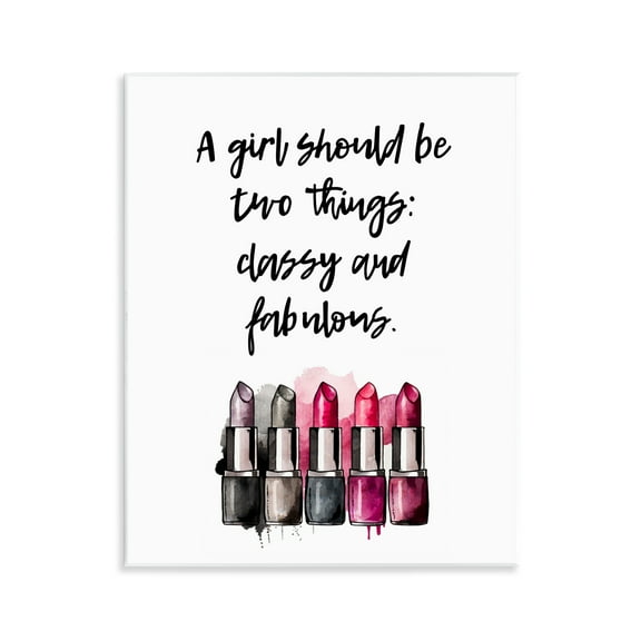 Stupell Industries Classy Fabulous Lipsticks Fashion Painting Unframed Art Print Wall Art, 11 x 14