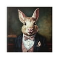 thumbnail image 1 of Stupell Industries Classy Fashion Rabbit Animals & Insects Painting Gallery Wrapped Canvas Art Print Wall Art, 36 x 36, 1 of 8
