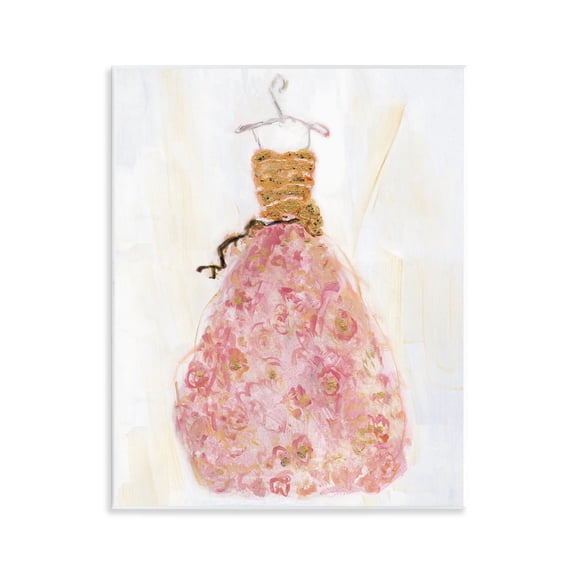 Stupell Industries Classy Posh Pink Ball Gown Fashion Painting Unframed Art Print Wall Art, 11 x 14