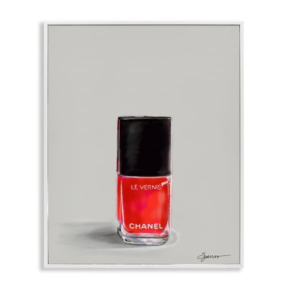 Stupell Industries Classy Rouge Nail Polish White Framed Giclee Art, design by Mary Sparrow