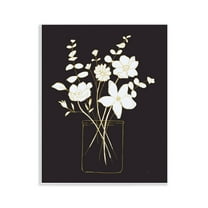 Stupell Industries Classy White Flowers Botanical & Floral Painting Unframed Art Print Wall Art, 11 x 14