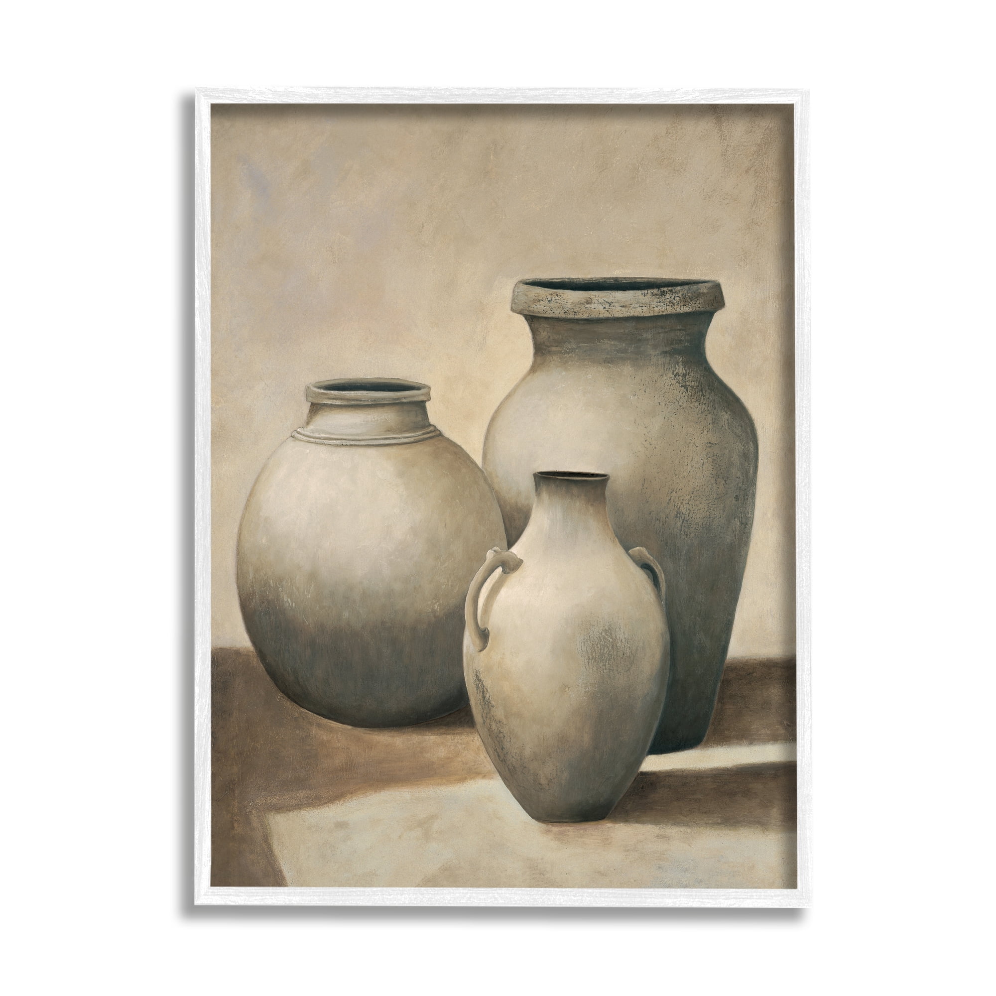 Stupell Industries Clay Plant Pottery Jars Still Life Pencil Sketch,11 x 14, Design by Andre Mazo