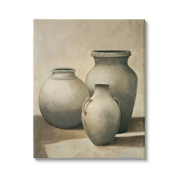 Stupell Industries Clay Plant Pottery Jars Still Life Pencil Sketch,24 x 30, Design by Andre Mazo