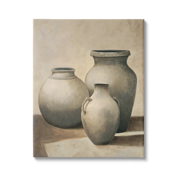 Stupell Industries Clay Plant Pottery Jars Still Life Pencil Sketch,36 x 48, Design by Andre Mazo