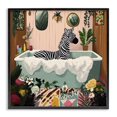 thumbnail image 1 of Stupell Industries Clean Bubble Bath Zebra Animals Painting Black Framed Art Print Wall Art, 12 x 12, 1 of 8