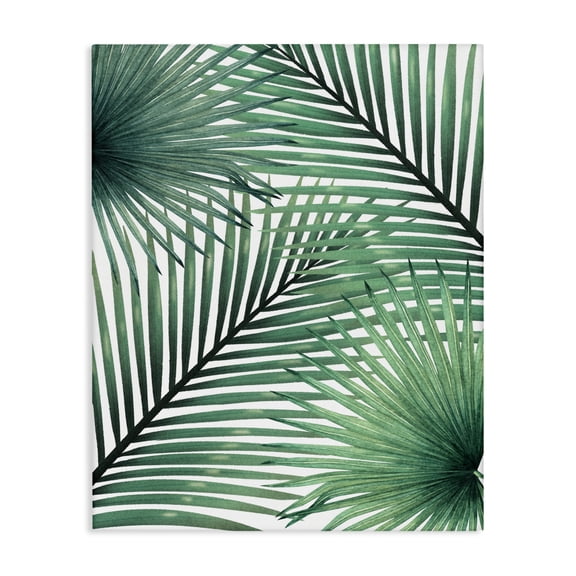 Stupell Industries Clean Tropics Layered Palms Canvas Wall Art design by Unknown, 30 x 24