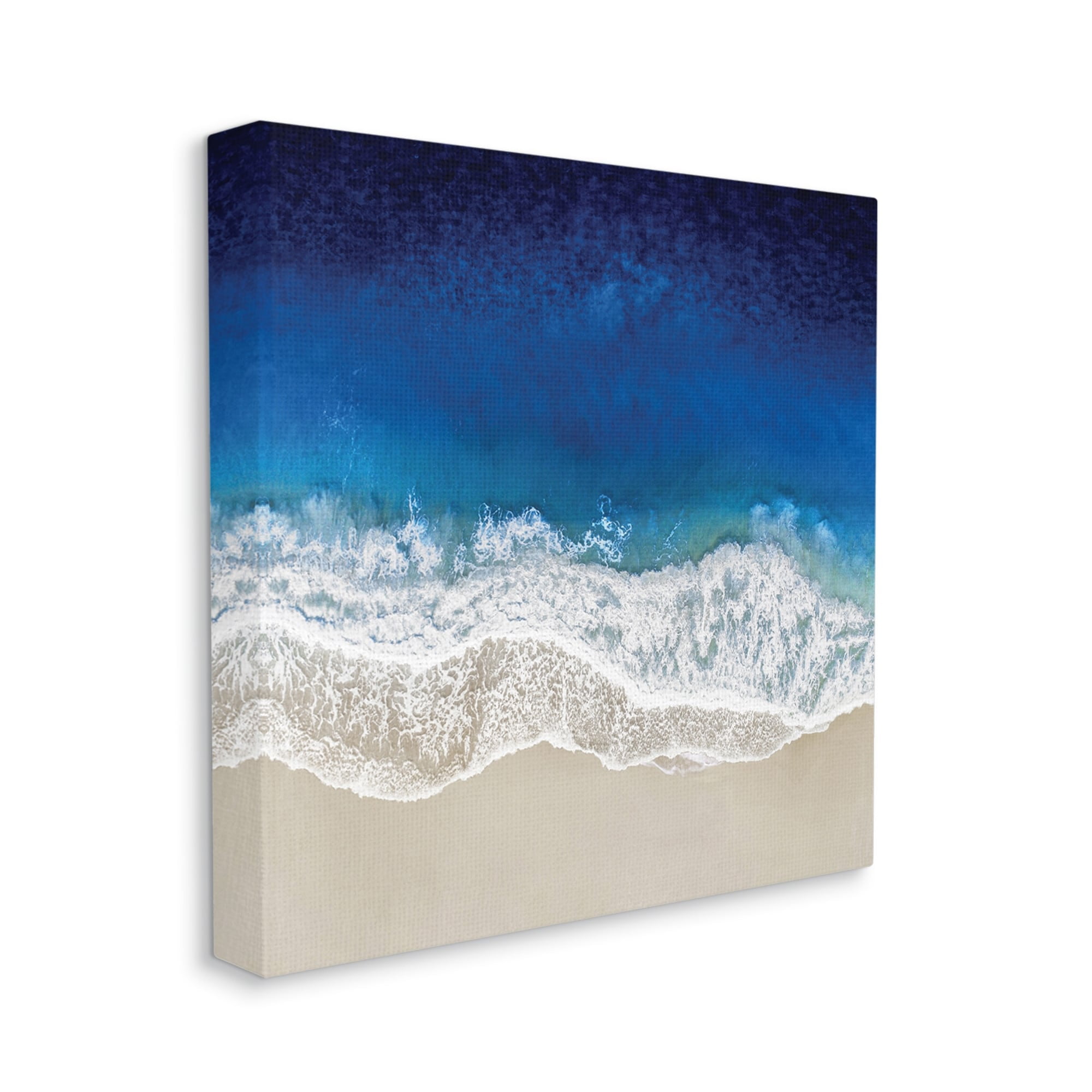 Stupell Industries Clear Blue Ocean Tropical Beach Aerial View,36 x 36,Designed by Maggie Olsen
