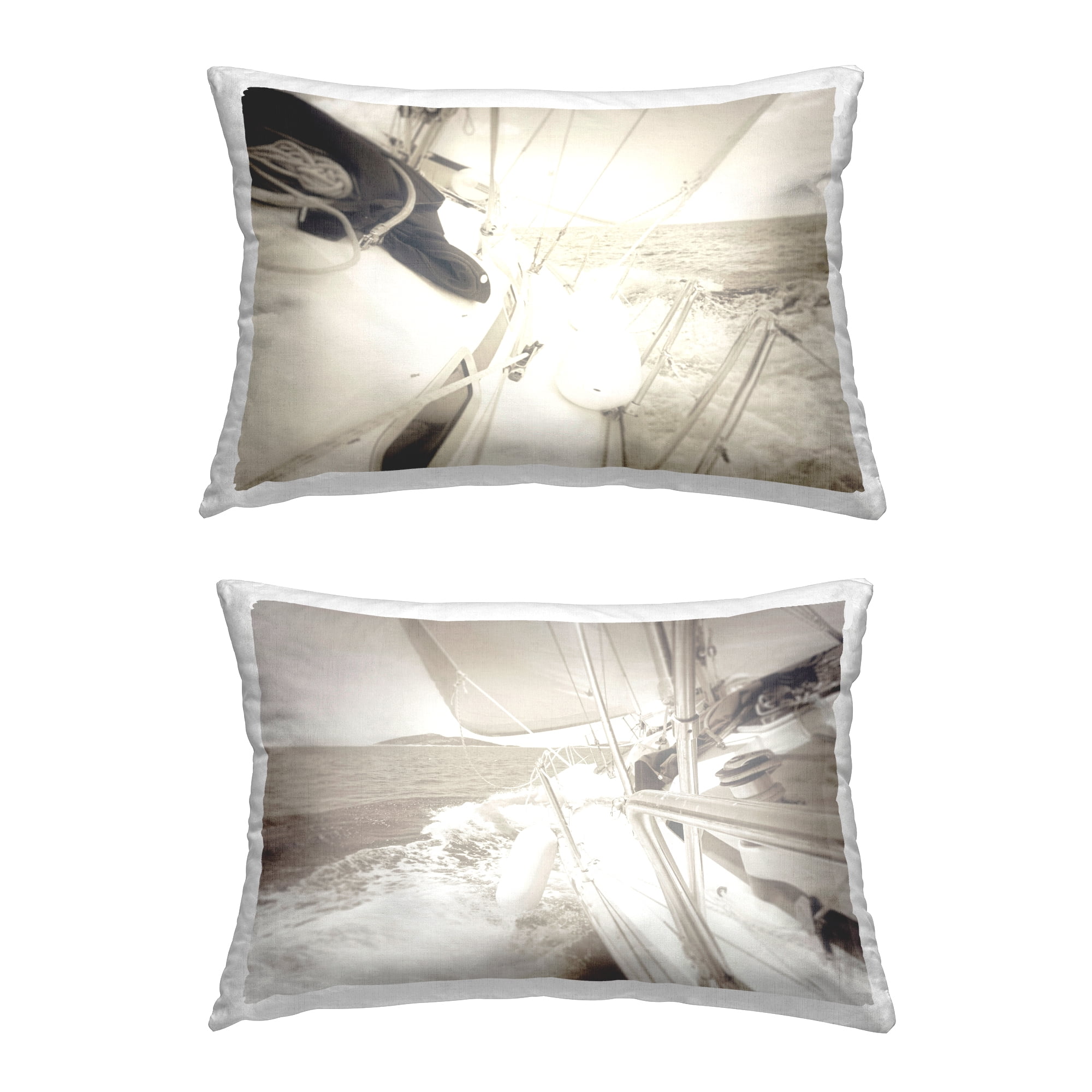 Stupell Industries Clear Day Sailing Decorative Printed Throw Pillow Design by Graffi*tee Studios.