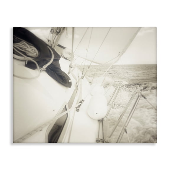Stupell Industries Clear Day Sailing Transportation Photography Wrapped Canvas Art Print Wall Art, 20 x 16