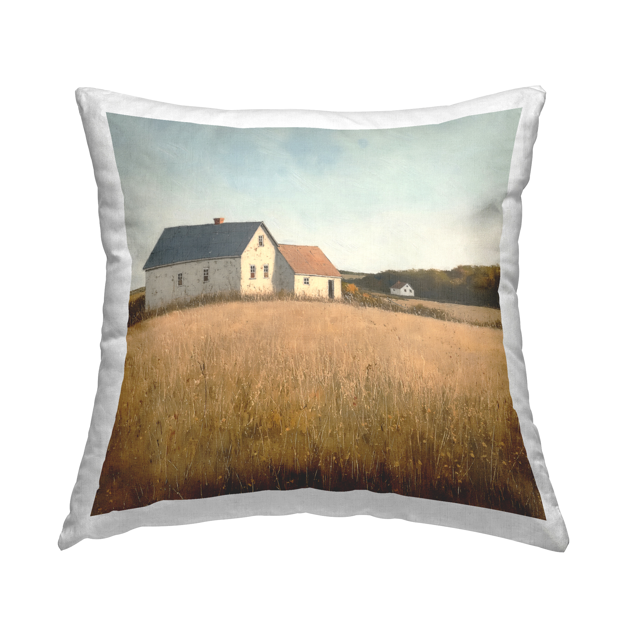 Stupell Industries Clear Sky over Barn Decorative Printed Throw Pillow Design by Steve Huntziker.