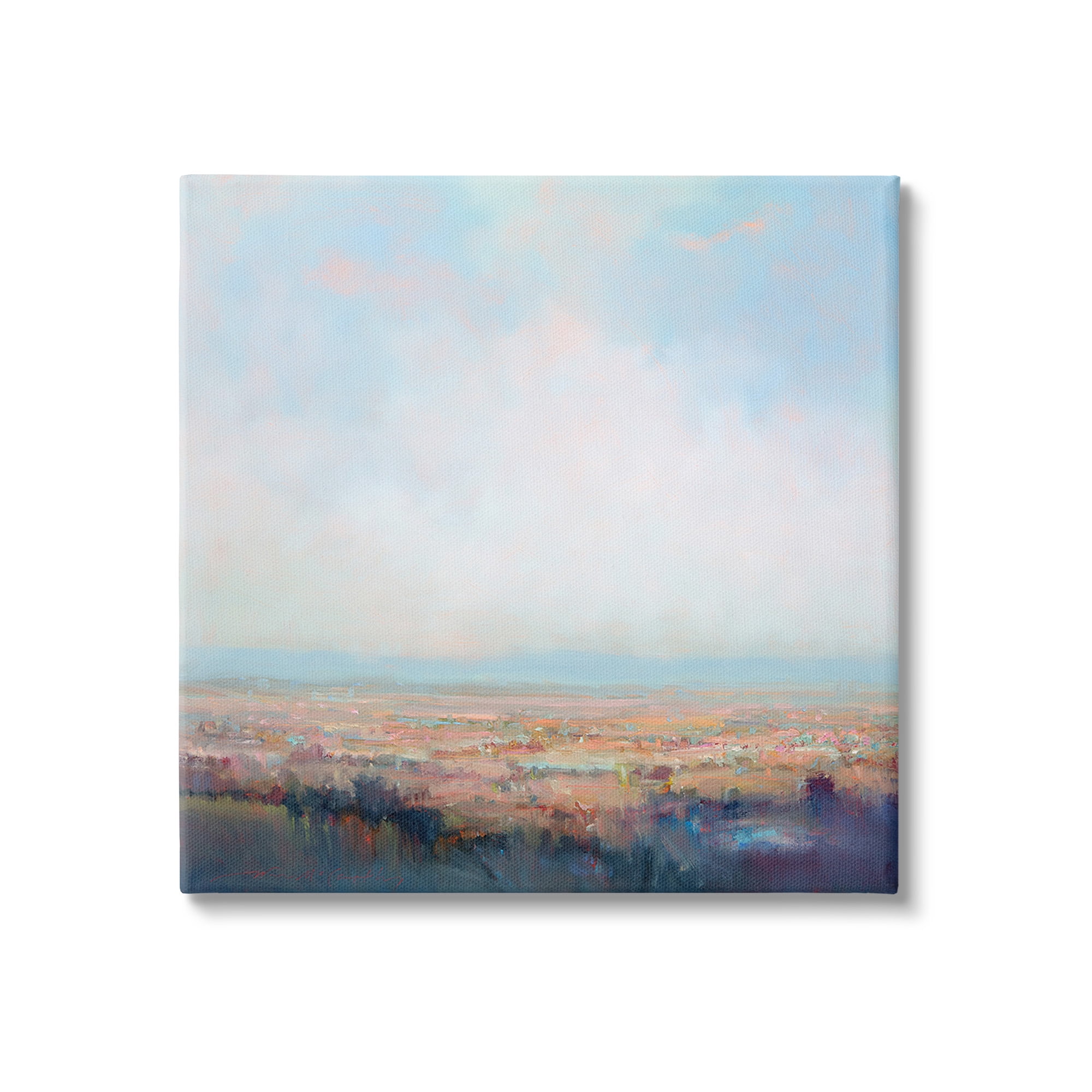 Stupell Industries Clear Sky over Nature Landscape Painting Gallery Wrapped Canvas Art Print Wall Art, 24 x 24