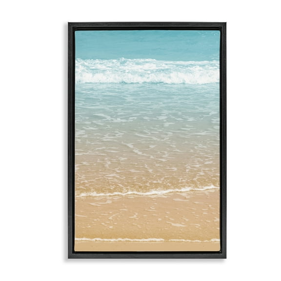 Stupell Industries Clear Summer Waters Nautical & Beach Photography Black Floater Framed Canvas Art Print Wall Art, 17 x 25