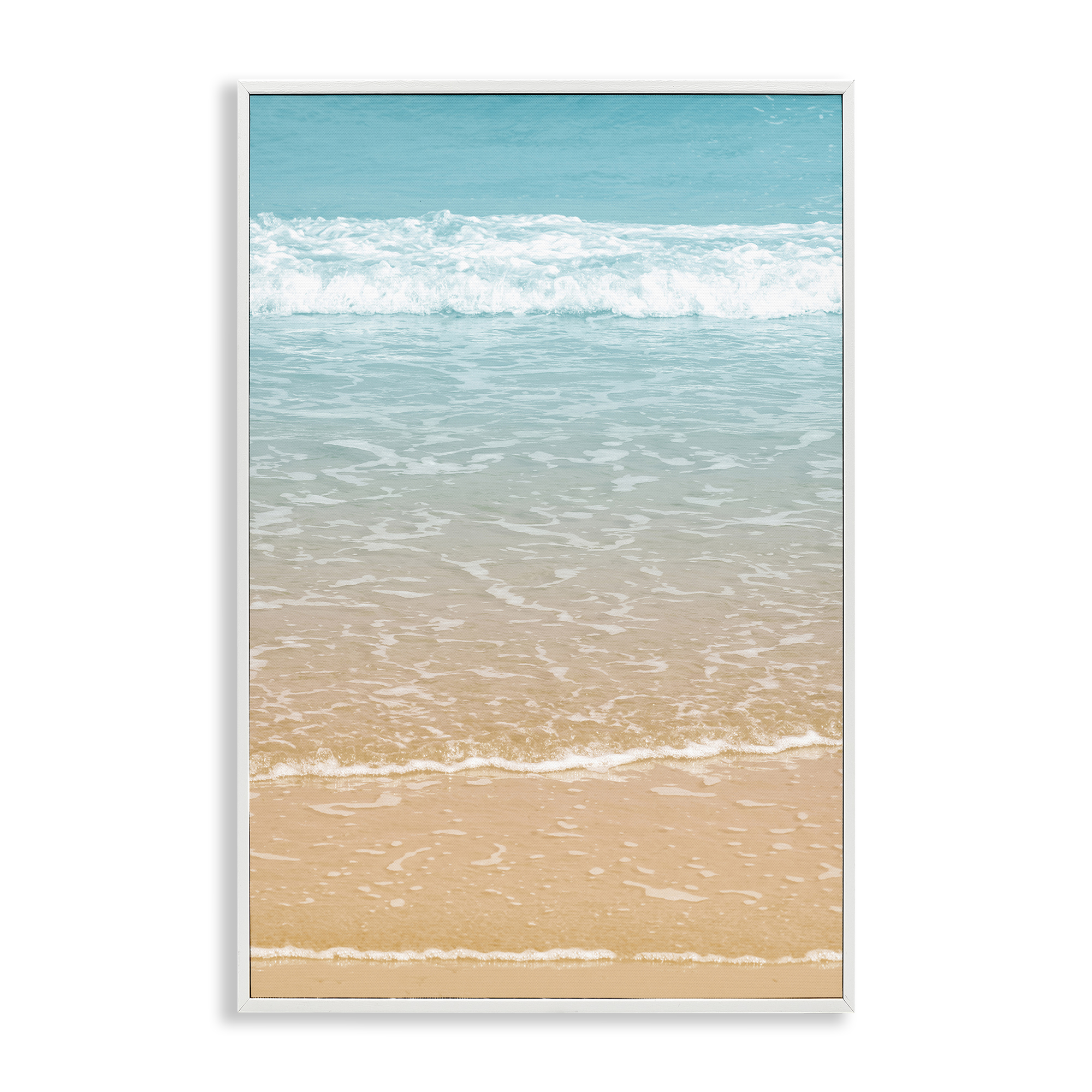 Stupell Industries Clear Summer Waters Nautical & Beach Photography White Framed Art Print Wall Art, 16 x 24